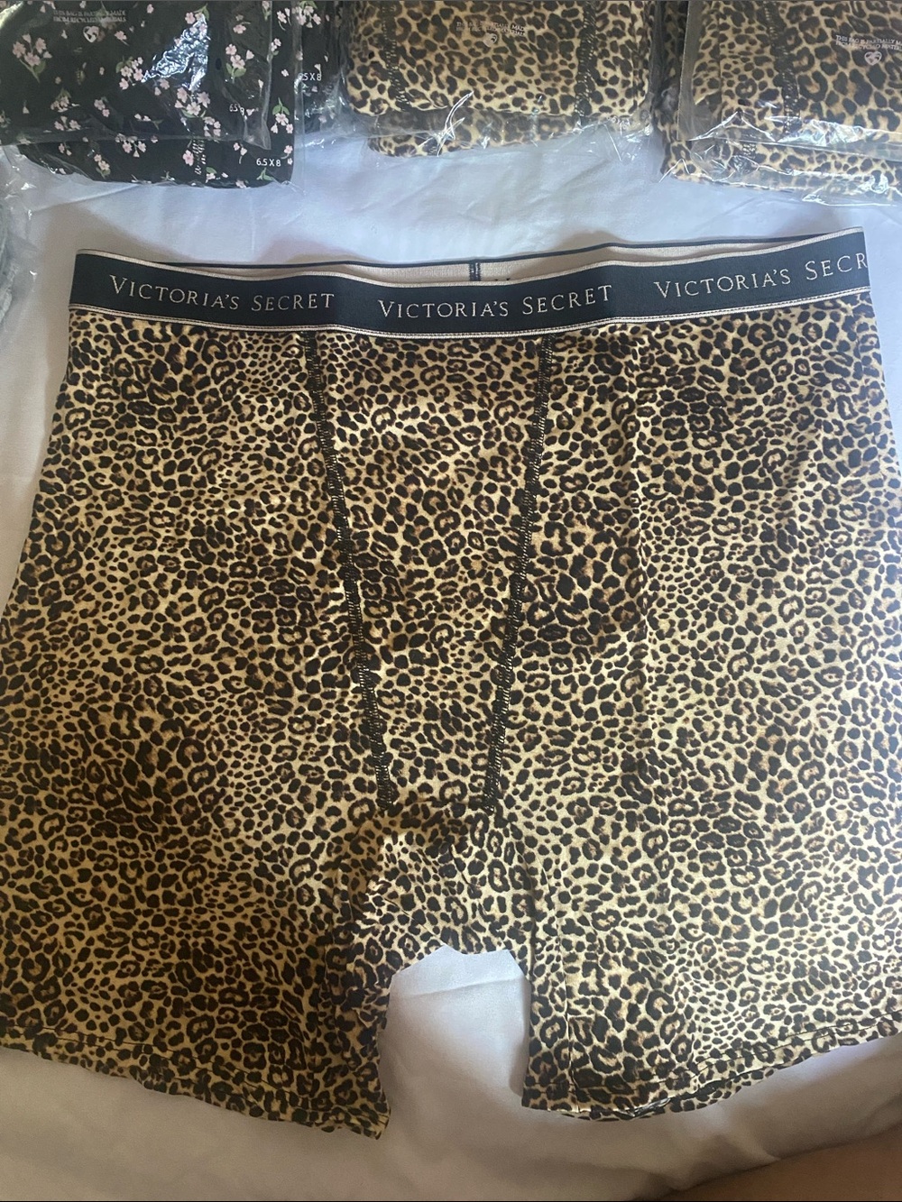 Victoria's Secret Leopard Print Boxer Briefs - Gold and Black Size XL and L each